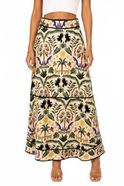 NEW SINCERELY OURS palmer midi skirt in multi